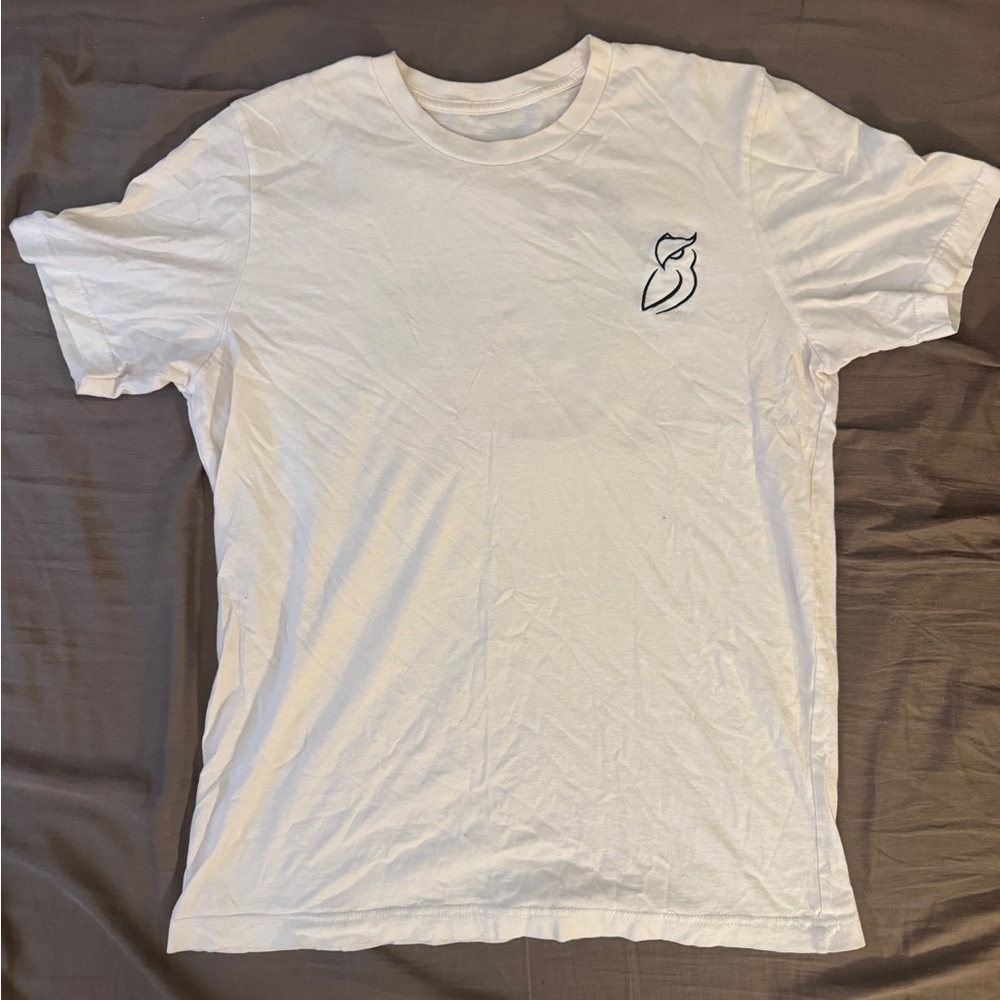 Classic White Tee with Subtle Graphic